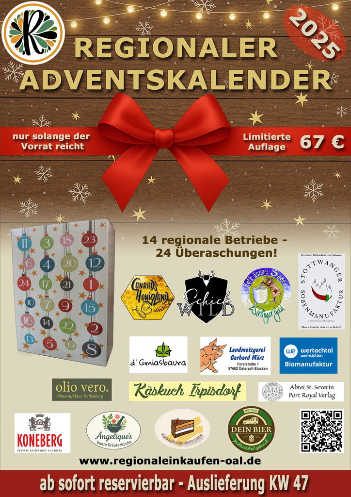 Regionalen Genuss Einkaufen Adventskalender 2025