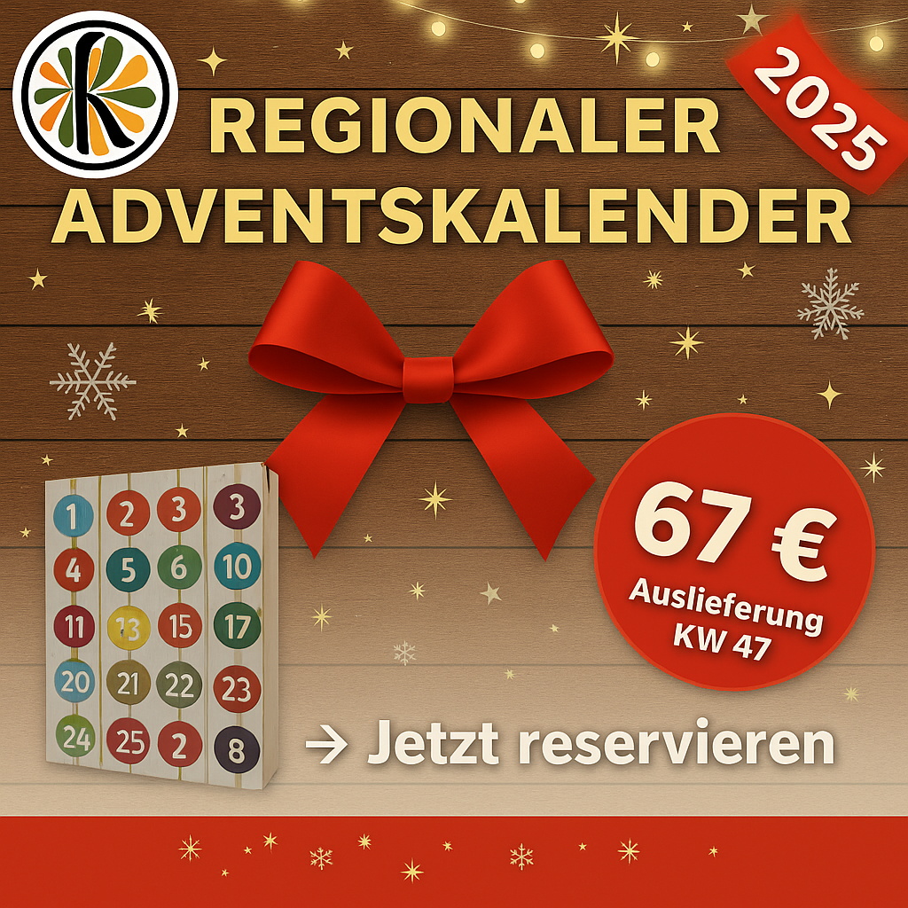 Adventskalender 2025 Regionalen Genuss Einkaufen
