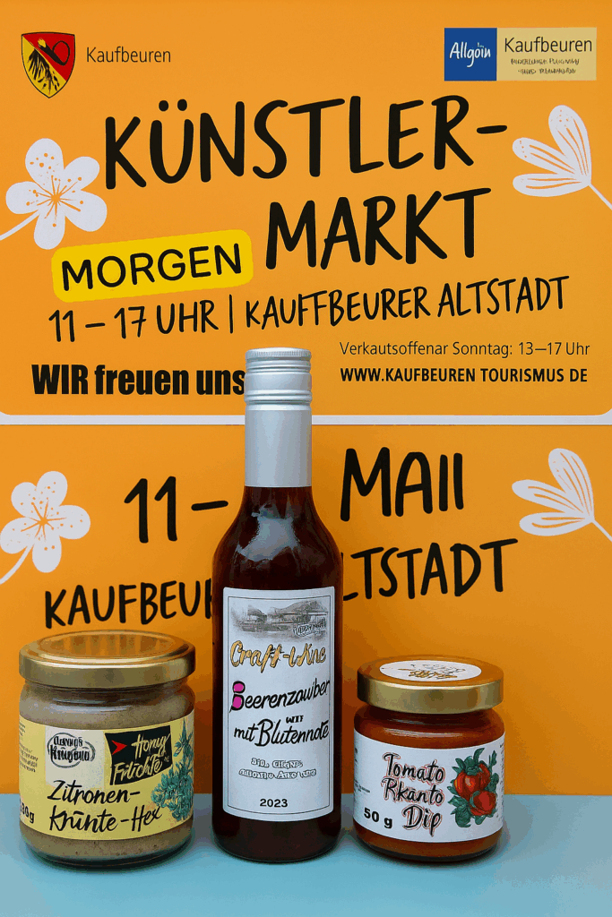 🎨 Künstlermarkt in Kaufbeuren – MORGEN ist es soweit! 2 Künstlermarkt 2025 Kaufbeuren