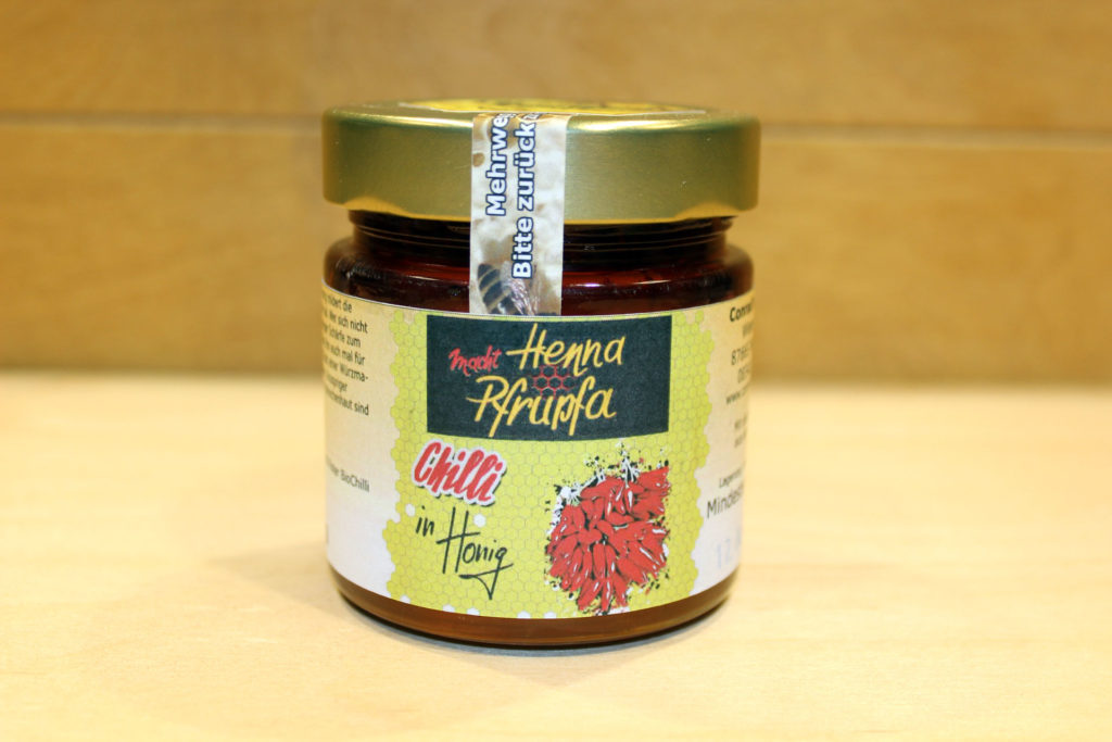 Aus der Hennapfrupfa Serie von Conrad's Honigland - Chilli in Honig