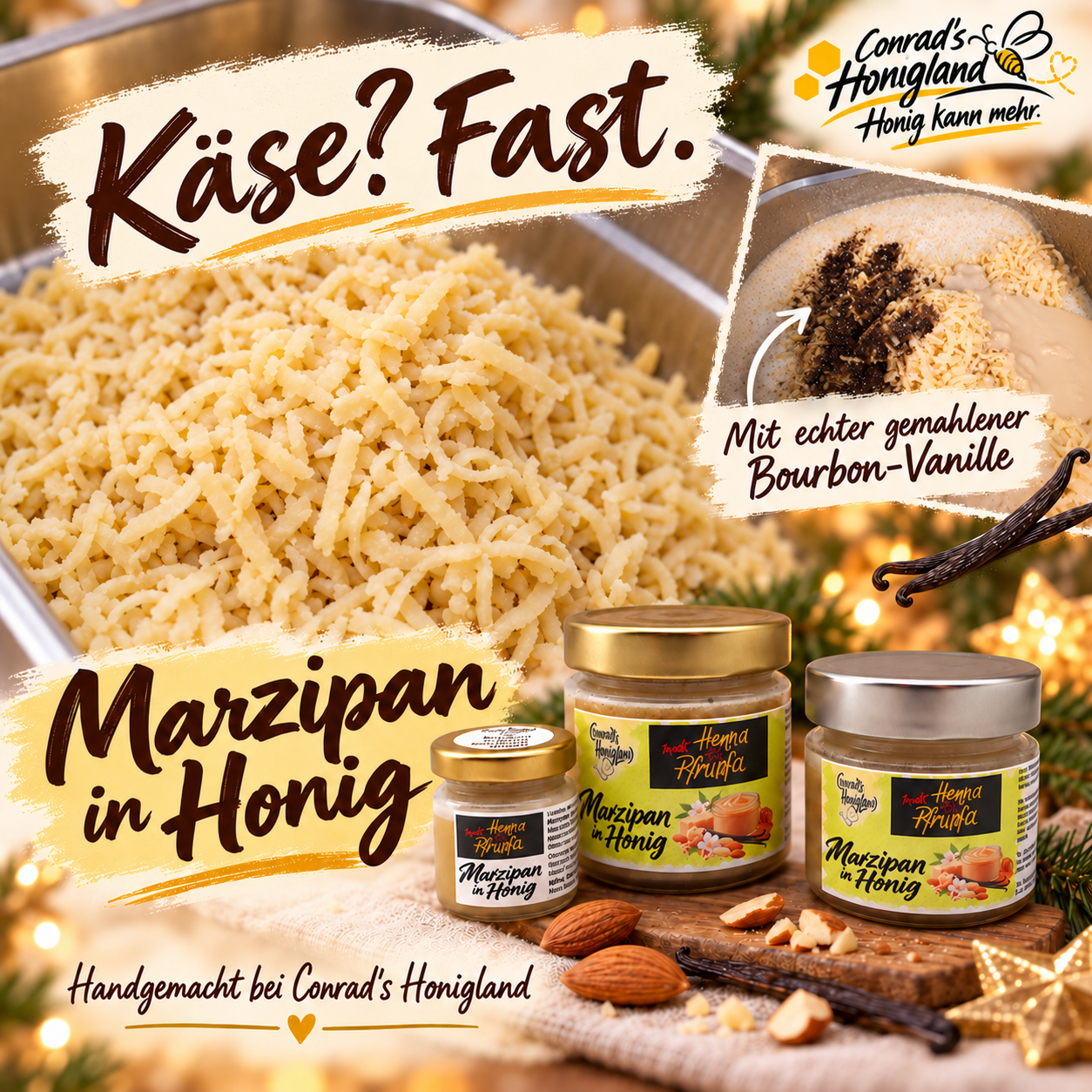 Marzipan in Honig