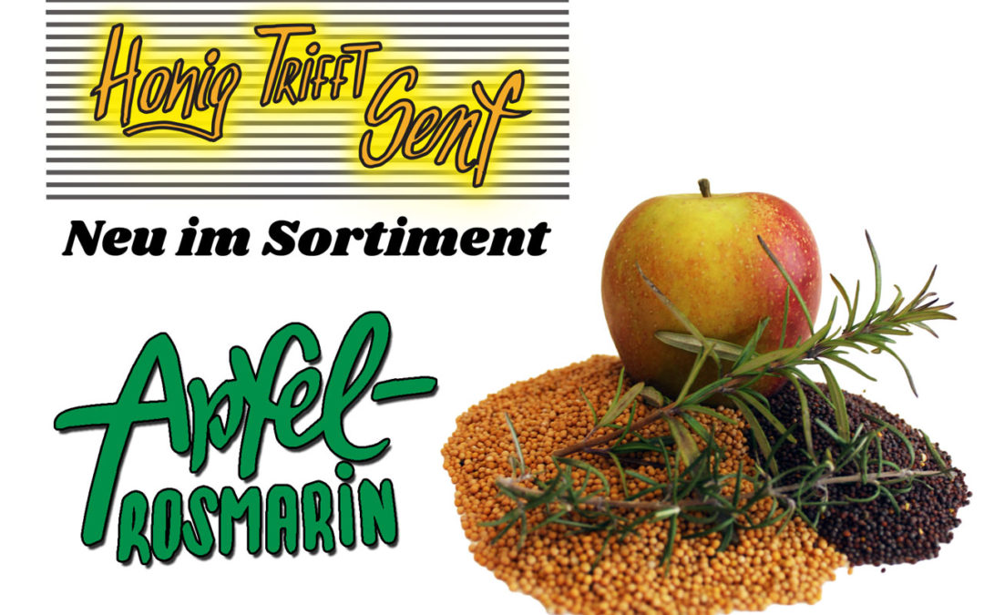 Neu im Sortiment von Conrads Honigland aus der "Honig trifft Senf" Serie die Sorte Apfel-Rosmarin-Honig Senf