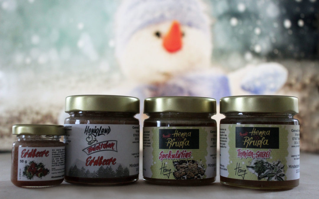 Mit Thymian Salbei Honig, Spekulatiushonig und Honigland Früchtchen Erdbeer stellen wir 3 neue Produkte im Novenber vor