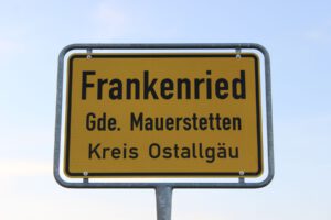 Ortsschild 87665 Frankenried